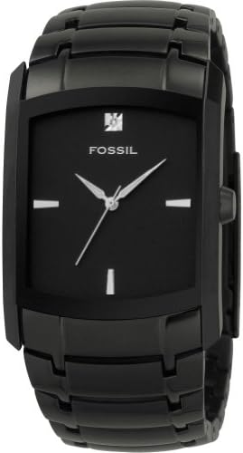 Fossil Fossil Men's Three-Hand Stainless Steel Dlack Dial Dress Watch with Black