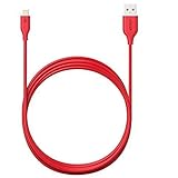 Anker PowerLine ライトニングUSBケーブル 【Apple MFi認証取得 / 高耐久ケブラー素材 / 結束バンド付属】iPhone、iPad、iPod各種対応 (レッド 3.0m)