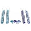 4 Tubes Blue Silver Lined Glass Seed Beads Jewelry Part