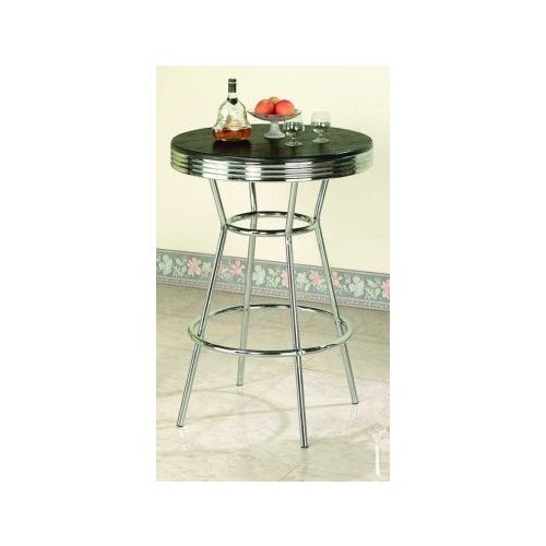 3 Piece Retro Black Bistro Table & Pub Set With 2 Barstools - Great for RVs and Boats! 3 Piece Retro Black Bistro Table & Pub Set With 2 Barstools - Great for RVs and Boats!