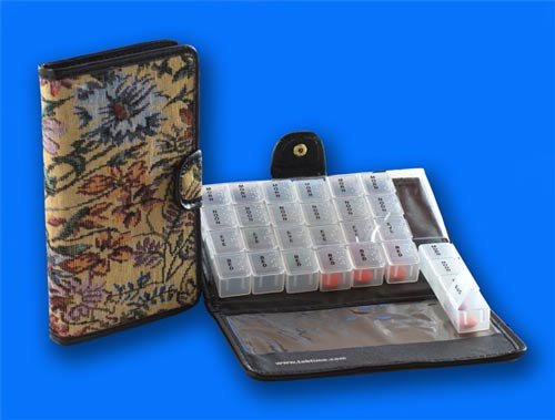 Pill storage medication management wallet