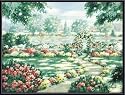 Art Poster Metal Framed Print - Trellis by the Lake - Artist: Carol Ann Curran- Poster Size: 27 X 36