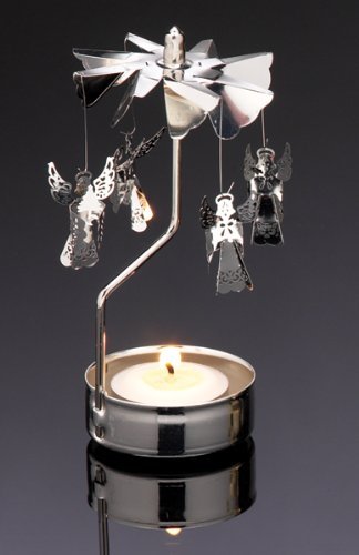 Silver Angel Candle Holder Scandinavian Design