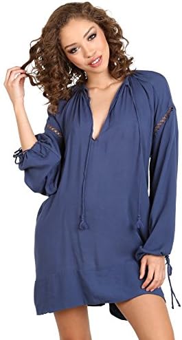 Faithfull the Brand The Sunset Dress Plain Ocean Blue