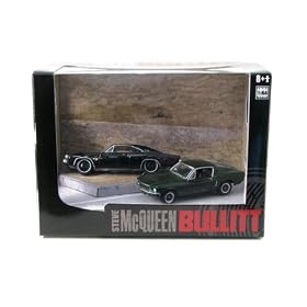 Bullitt / Steve McQueen #2 1968 Mustang & 1968 Charger (Crash Scene) Diorama 1/64