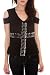 Lip Service Black Safety Pin Cold-Shoulder Top