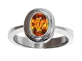 1.00 cts Genuine Orange Sapphire Ring - 14kt White or Yellow Gold LIFETIME WARRANTEE