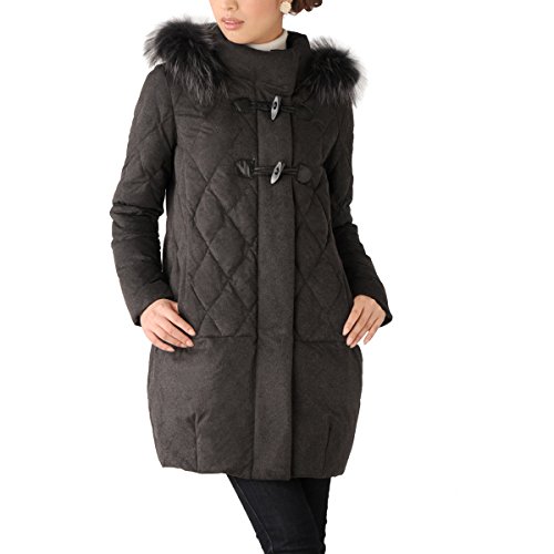 ダウン コート コクーン デザイン フード 付き ラクーン トリミング (No. 08000015 r )[エースタイル]Aastyle