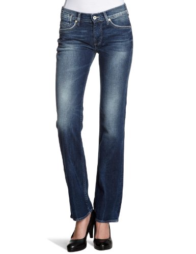 MUSTANG Jeans Damen Jeans Regular Fit, 3580-5567-046, Gr. 27/32, Blau (scratched used) Preisvergleich
