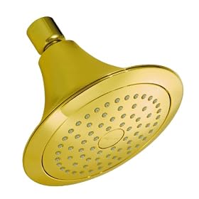 KOHLER K-10282-PB Forte Single-Function Showerhead, Vibrant Polished Brass