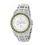 Armitron Men's 204696GNSV Stainless-Steel Multi-Function White Dial Bracelet Watch