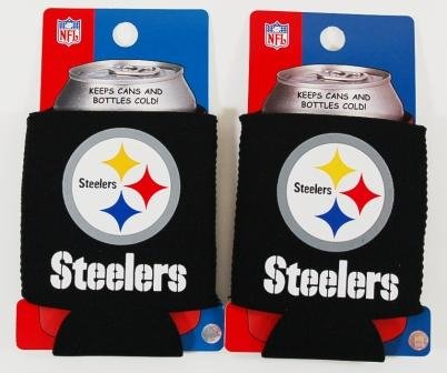 SET OF 2 PITTSBURGH STEELERS NFL CAN KADDY KOOZIES