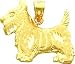 14K Gold Scottish Terrier Dog Pendant
