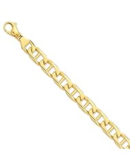14k 11mm Hand-Polished Anchor Link Chain, Best Quality Free Gift Box Satisfaction Guaranteed