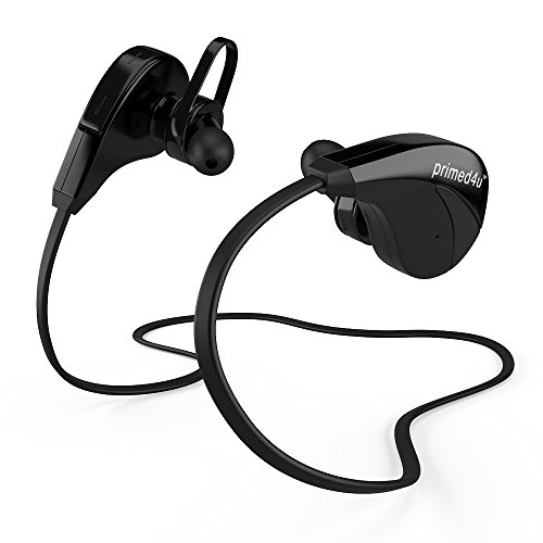 Bluetooth Headphones, Primed4U Bluetooth Earbuds V5.1 [Black] Wireless Headset with [Mic] In-Ear AptX Stereo Sweatproof Sports Running Gym Outdoor Commute Relaxation Cordless Headphones [for Bluetooth Devices 4.x and higher]