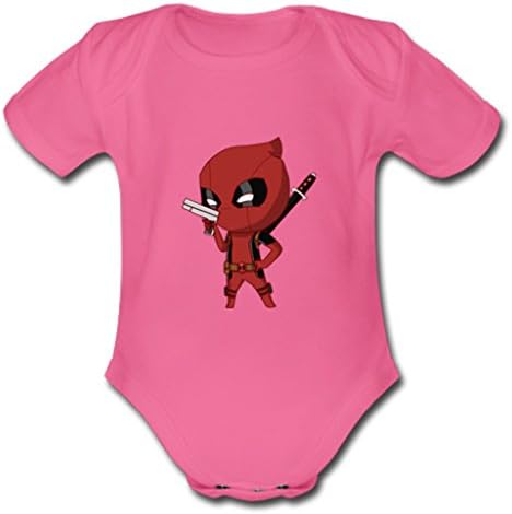 NuWaWa Cool Deadpool Short Sleeve Baby Onesies for Boy &amp; Girl Infants(12-18 M)