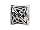 SilveRado(tm) MIB083 Sterling Silver Celtic Hearts and Trinity Bead / Charm