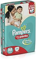 Pampers Medium Size Diapers Pants (Pack of 56)