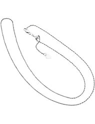 22" 1.0mm Adjustable Rope Chain in 14k White Gold