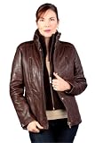 Tibor Design Women's Multi-Seasonal Textured Lambskin Leather Jacket