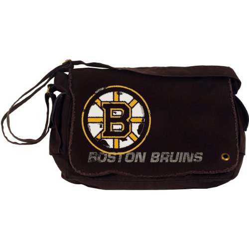 Old Time Hockey Boston Bruins Canvas Messenger Bag