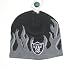 Oakland Raiders NFL Flames Knit Beanie Hat