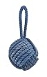 6 Inch Diameter Monkey Fist Sailor Knot Doorstop (Blue)