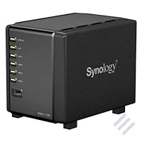 Synology America Corp DiskStation 4-Bay USB 2.0 Network Attached Storage DS411slim Black