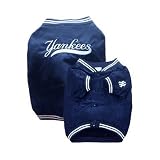 NY Yankees MLB Dog Jacket - Medium: Length 16-18 / Girth 20-22