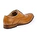 UVS2 Men's Rust Brown Wing Tip Perforated Lace Up Oxford Dress Shoes