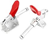 uxcell トグルクランプ　プランジャーストローク16.7mm　レッドハンドル　プッシュプルタイプ　45Kg 301A 2個