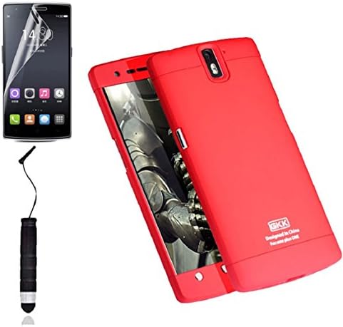 Bessky(TM) 2015 New Film + Stylus + Armor HARD Back CASE Cover COVER For Oneplus A0001 (Red)