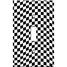 Checkered Flag Switch Plate - Outlet Cover by Art Plates.com
