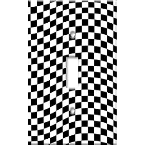 Checkered Flag Switch Plate - Outlet Cover by 
