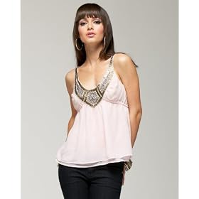 bebe Gilded Silk Cami