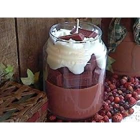 26oz Hershey Bar Glass Jar Soy Candle by CricketCat