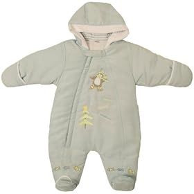 Pequilino Boys Playtime Penguins Snowsuit   (Blue, 0 - 3 Months)