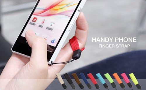 Fall Prevention Finger Hook Tape Cell Phone Strap (Blue)