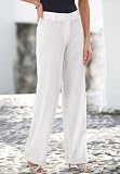 Wide-Leg Stretch Trousers