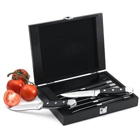 Pinzon 8-Piece Steak House Knife Set With Wooden Storage Box by Pinzon