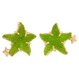Tagliamonte - 14k Yellow Gold Lime Green Starfish Earrings