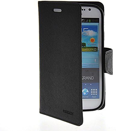 MICNOKEYA Case for Samsung Galaxy Grand I9082 I9080, [Black] Stylish Folio Case Magnetic Closure Wallet Flip Cover