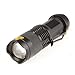 SecurityIng 3.5W 300 Lumens Mini XPE Q5 Zoomable LED Flashlight Adjustable Focus Portable LED Light Lamp Flashlight Torch - Black