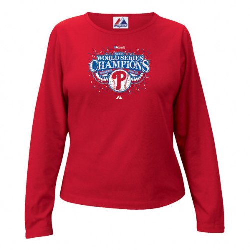Buy Philadelphia Phillies 2008 World Series Champions Official Parade Celebration Ladies Long Sleeve...