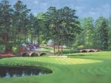 11Th At Augusta-White Dogwood - Artist: Bernard Willington - Art Print Poster - With a Black Wood Frame - Image Size: 7.00 by 5.00 inches Art Print Poster - With a Black Wood Frame