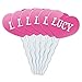 Pink Heart Love Set of 6 Cupcake Picks Toppers Decoration I Love Heart Name La-Mo - Lucy
