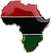 African American (Continent) - Cutout Lapel Pin