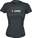 I Heart (Love) Andy Women's Tee Shirt in 6 Colors Small thru XXL