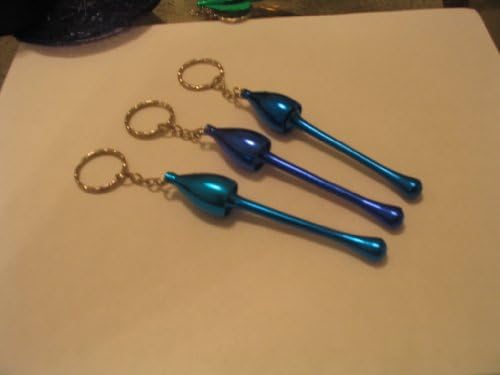 Sail into Summer Sale!!! Time for the Blues! Set of 3 Tobacco Keychain Mushroom Pipes Includes 3 Different Shades of Blue! BLue shades very from Indigo to Light Turquoise