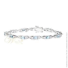 STUDIO 925: *HUGS and KISSES BLUE TOPAZ CZ BRACELET* by Willow Company